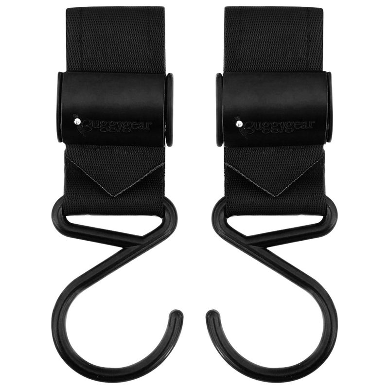 BuggyGear Boutique Buggy Hooks Set of 2 by Buggygear - A Perfect Accessory for Your Baby Stroller or Jogger - Hang Your Purse, Diaper Bag, or Shopping Bags with Ease - Great for Large Bags That Wont Pack Well - Image 1